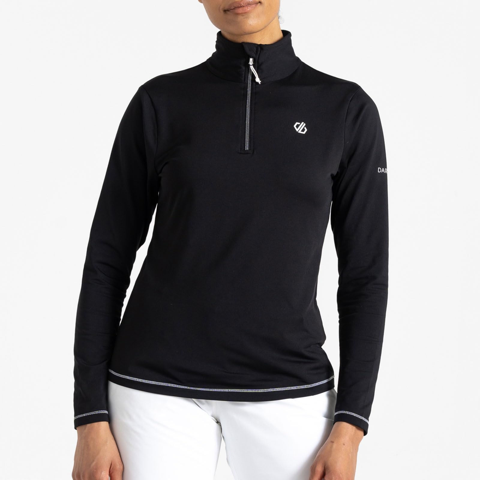 Dare 2b Lowline II sous-Couche Technique Légère avec Propriété de Séchage Rapide et 1/2 Zip D'ouverture Stretch Midlayer Femme