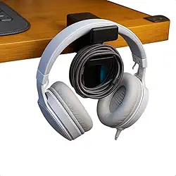 Suporte de Headset Gamer gancho prendedor na Mesa com Fixação Rosqueada Forte setup organizado e Cabos Fios