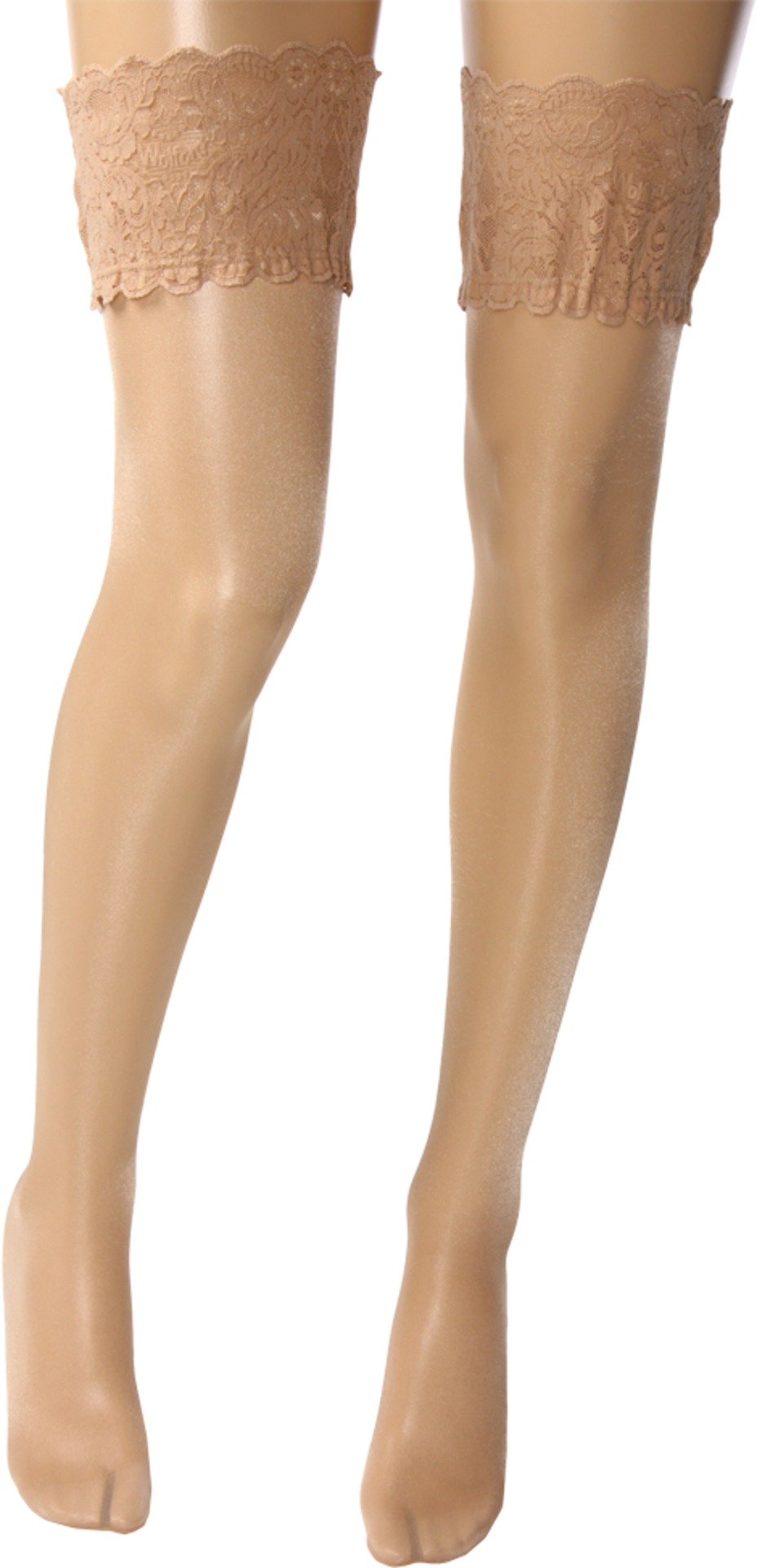 Wolford Women's Satin Touch 20 Stay-Up Lined 20 DEN Tights, Beige (Cosmetic), Large (Manufacturer Size: L)
