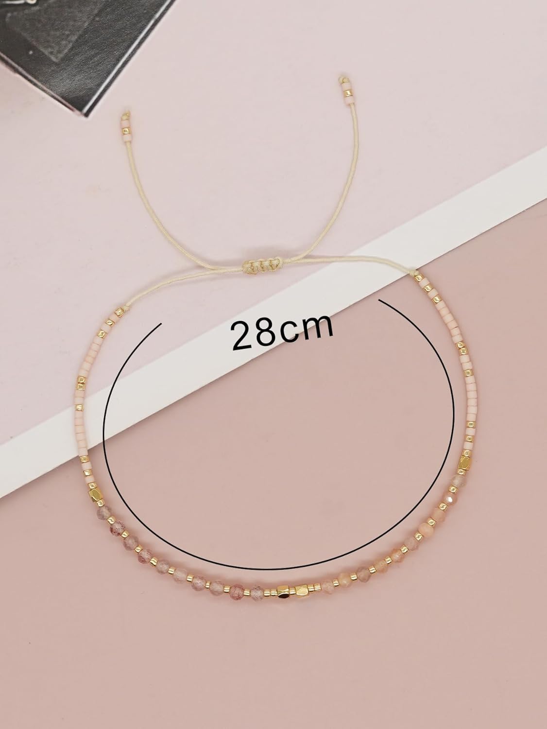 Handmade Gemstone Beaded Strand Bracelets for Women Dainty Adjustable Charm String Braided Boho Seed Beads Friendship Bracelets Fashion Jewelry Gift. - Image 5