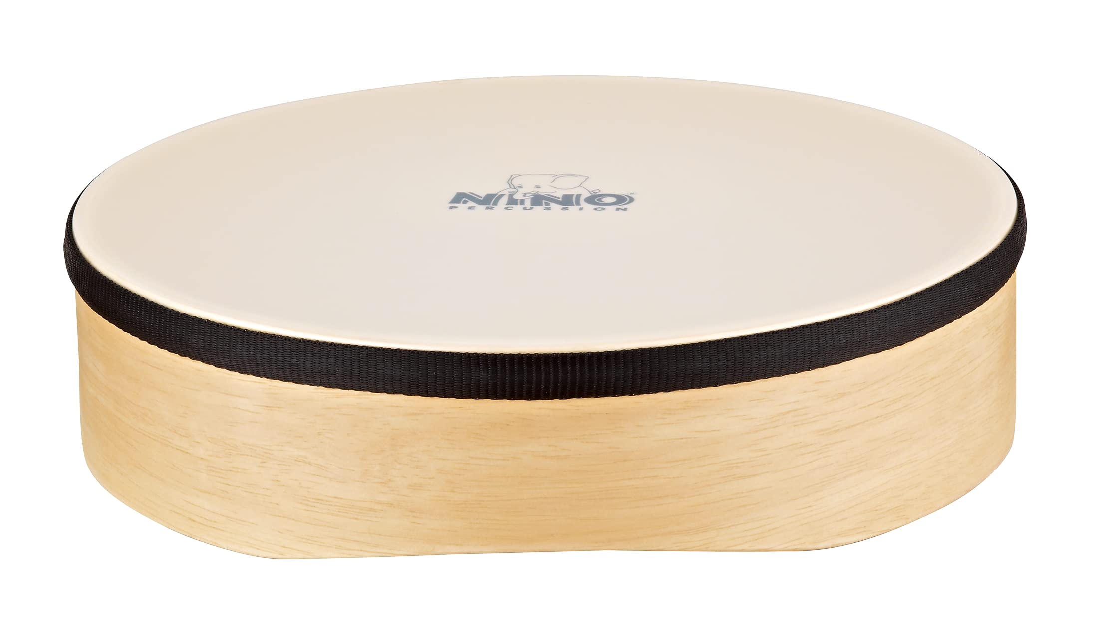 Nino Percussion Wood Hand Drum - Large Hand drum for Children from 5 Years - Diameter 10 inch (ca. 25 cm) - Siam Oak, Natural (NINO27)