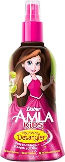 Dabur Amla Nourishing Kids Detangler 200ml | Enriched with Amla, Olive, Almond, Natural Oils & Vitamin E | Easy Combing For Smooth & Soft Hair | Paraben-Free, Paraffin Free