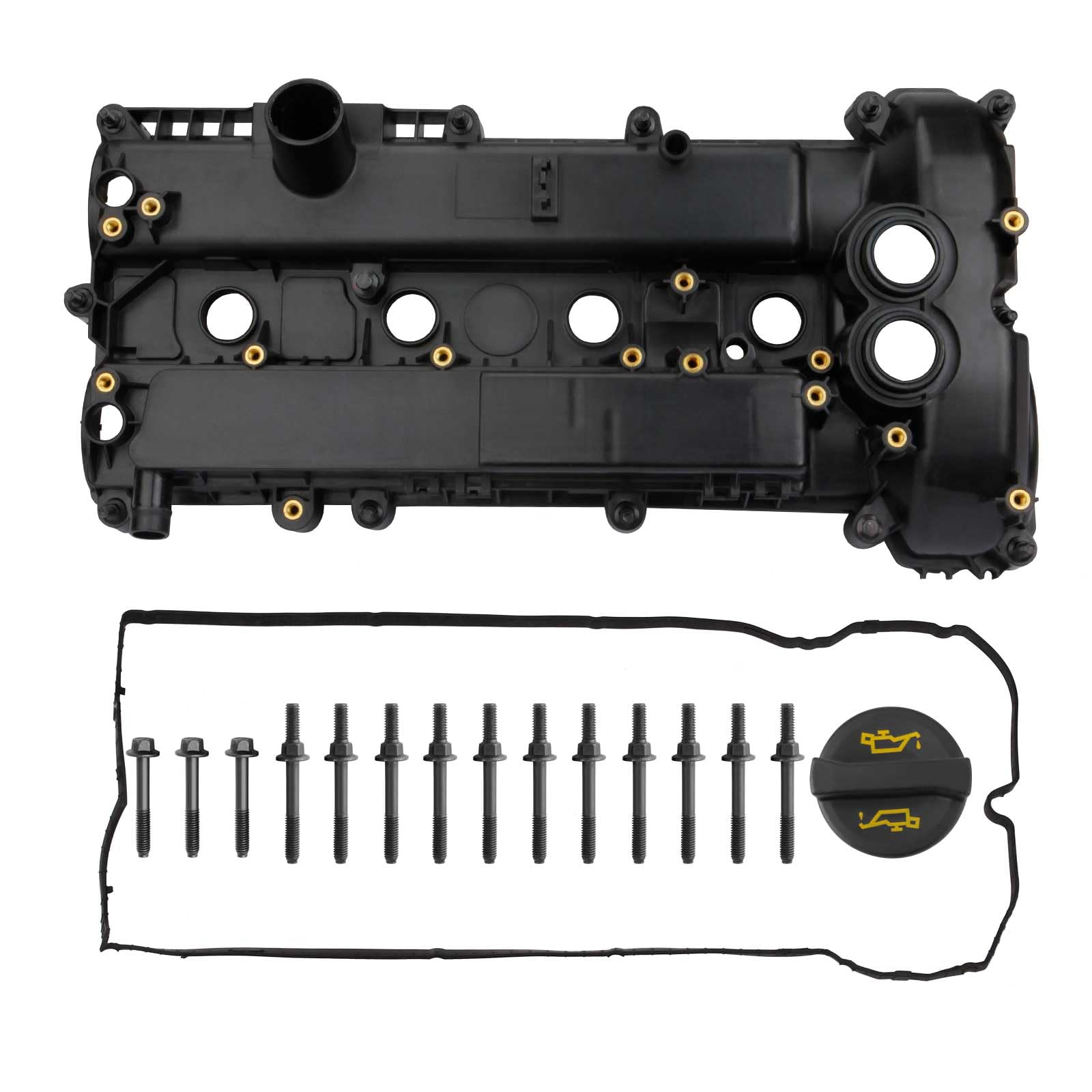 MITZONE Valve Cover Compatible with Land Rover Discovery Sport 2.0L L4 2012-2017 OE LR038319 LR070360 LR030368 LR056035 BB5E6K271A BB5E6K271AC