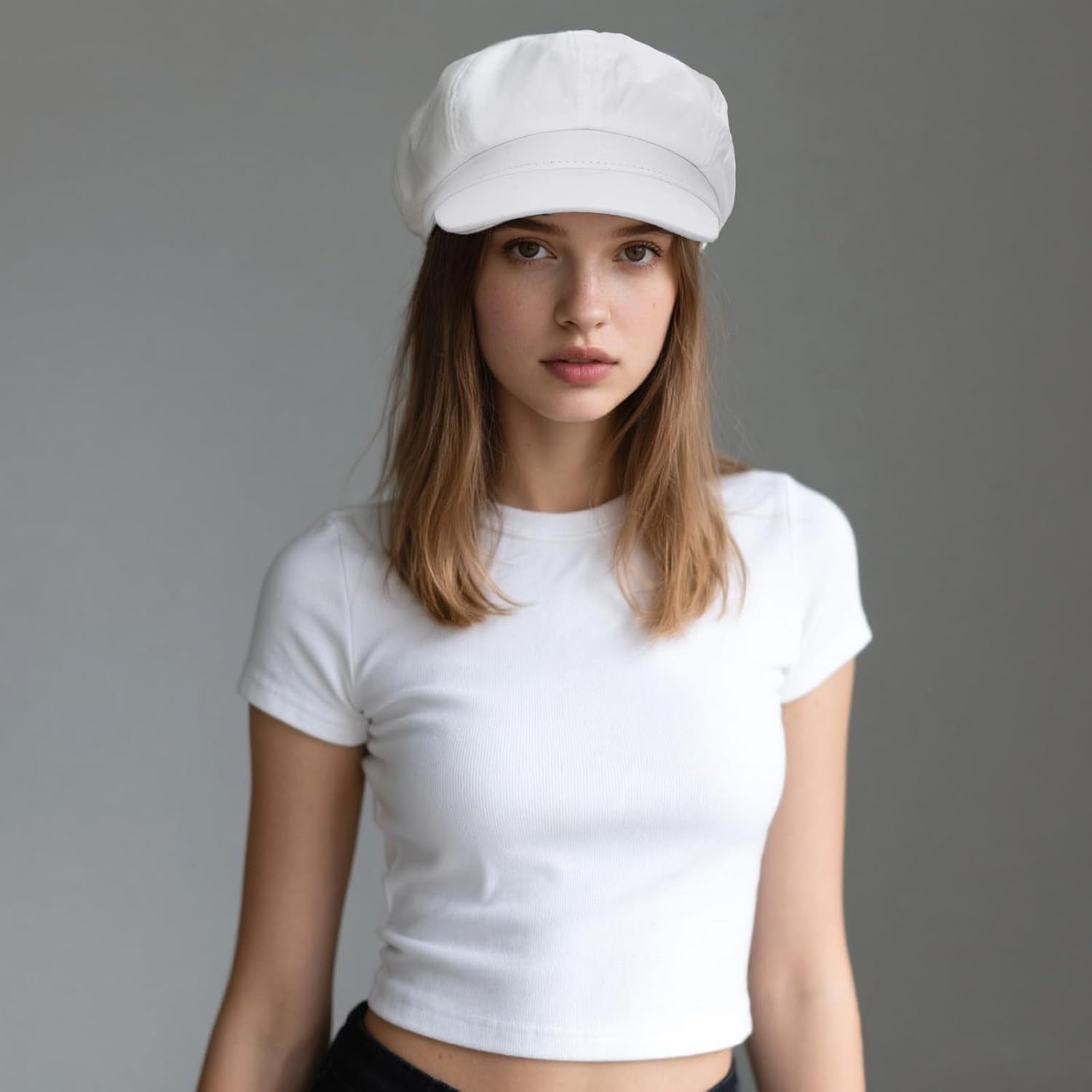 Newsboy Cabbie Baker Boy Hat Beret Cap for Women Pageboy Hats Flat Visor Cap Sailor Hat Adjustable - Image 4