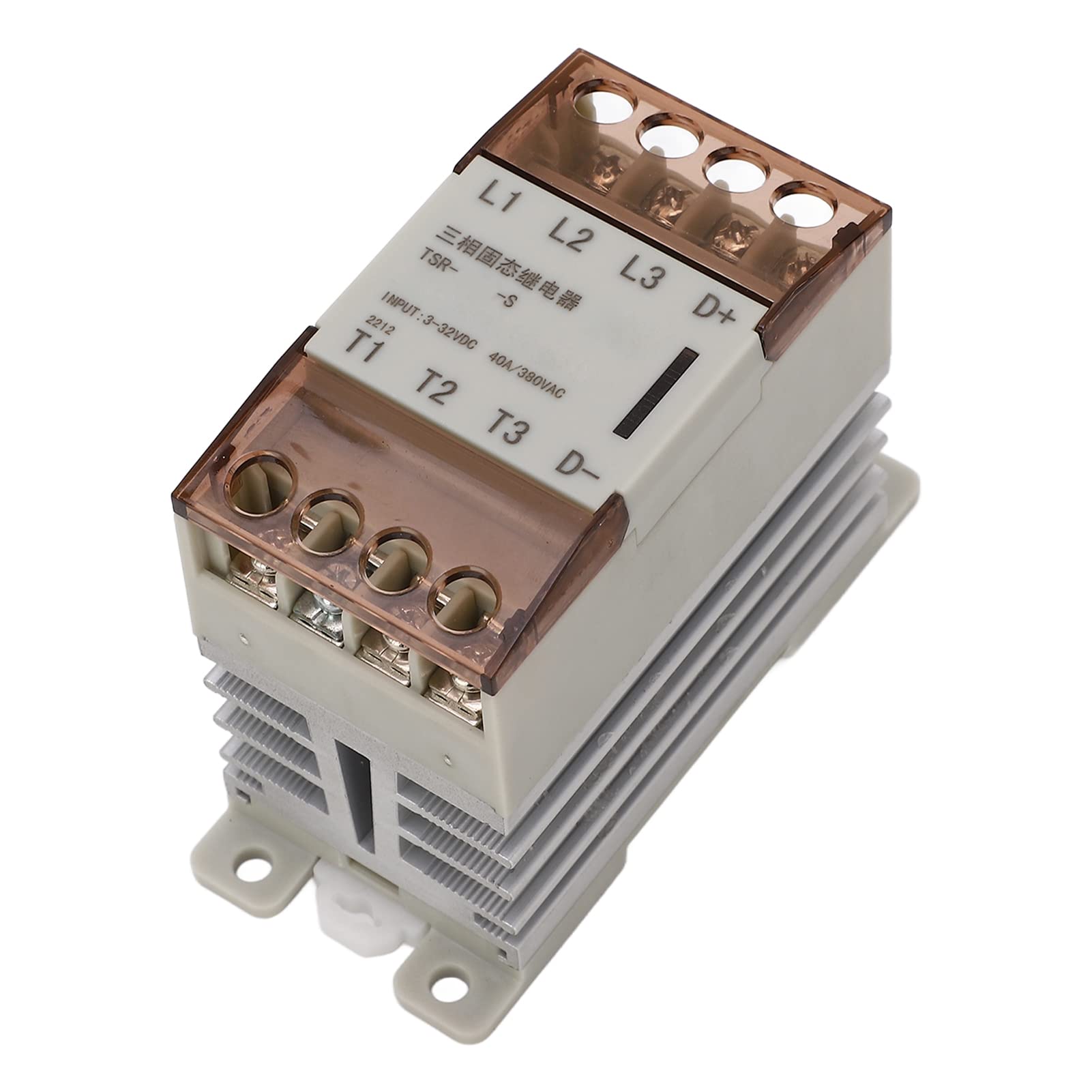 Produktbild von TSR-40DA-S Halbleiterrelais 3-Phasen – DC-Steuerung 3–32 V, Last 24–380 VAC, Für Hutschienenmontage, Industrielle Automatisierung