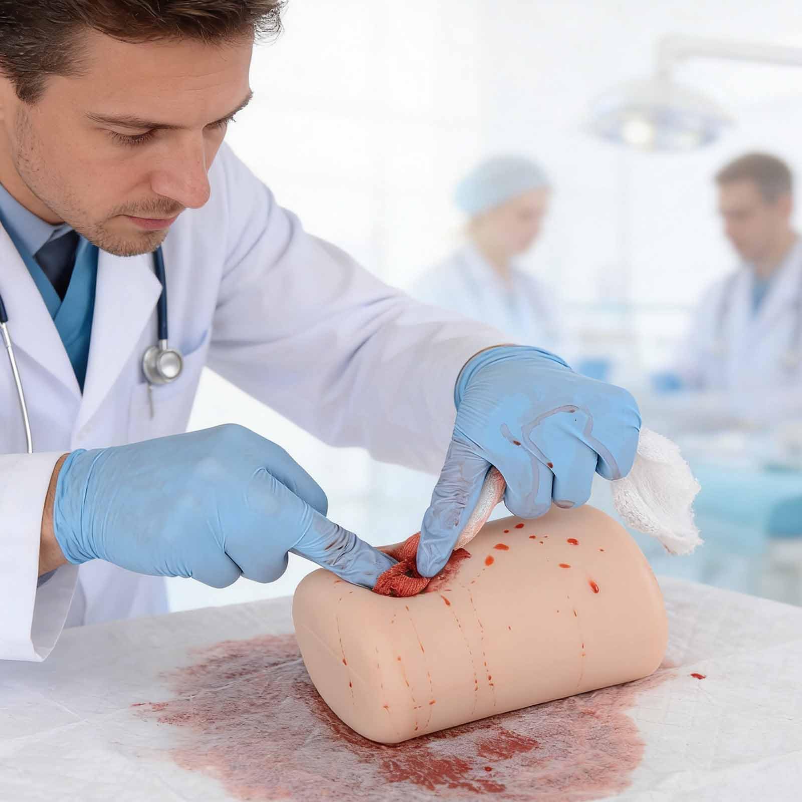 Trenażer Opaski Uciskowej Do Kontroli Krwawienia, Model Szkoleniowy W Zakresie Opatrywania Ran, Zestaw Do Opatrywania Ran I Opaski Uciskowej, Realistyczna Symulacja I Możliwość Ponownego