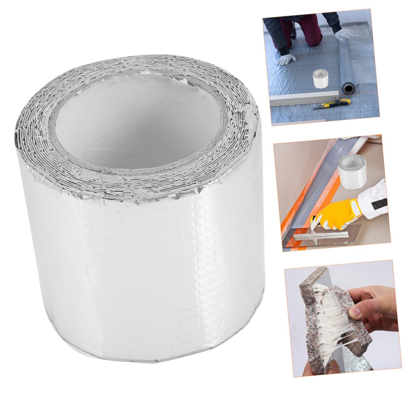 Cinta Butilo Autoadhesiva de Aluminio para Sellado y Reparación de Tejados Resistente la Intemperie para Caravanas Ventanas y Canalones