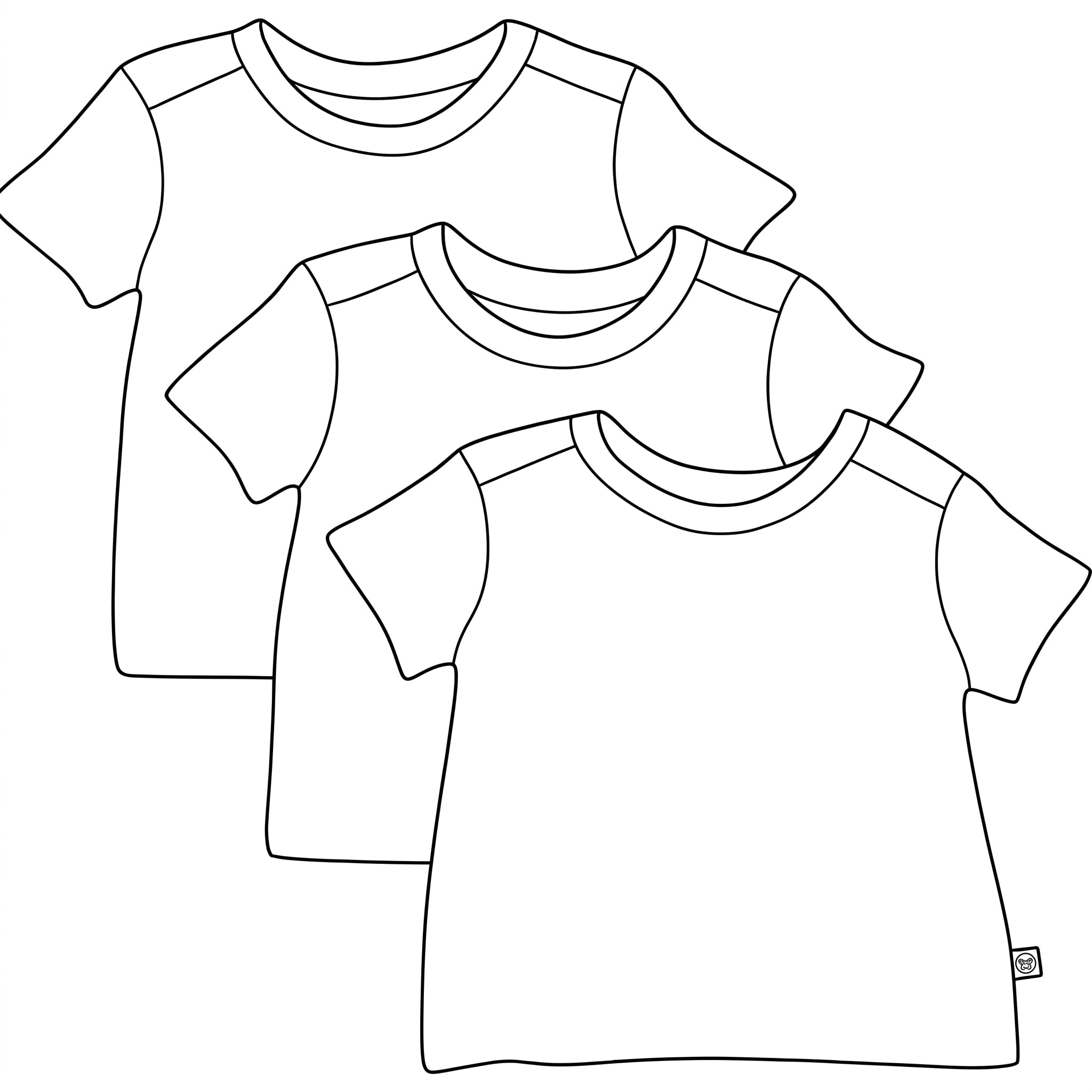 HonestBaby Baby Toddler &amp; Kids' 100% Organic Cotton Short Sleeve T-Shirts (10-Pack)