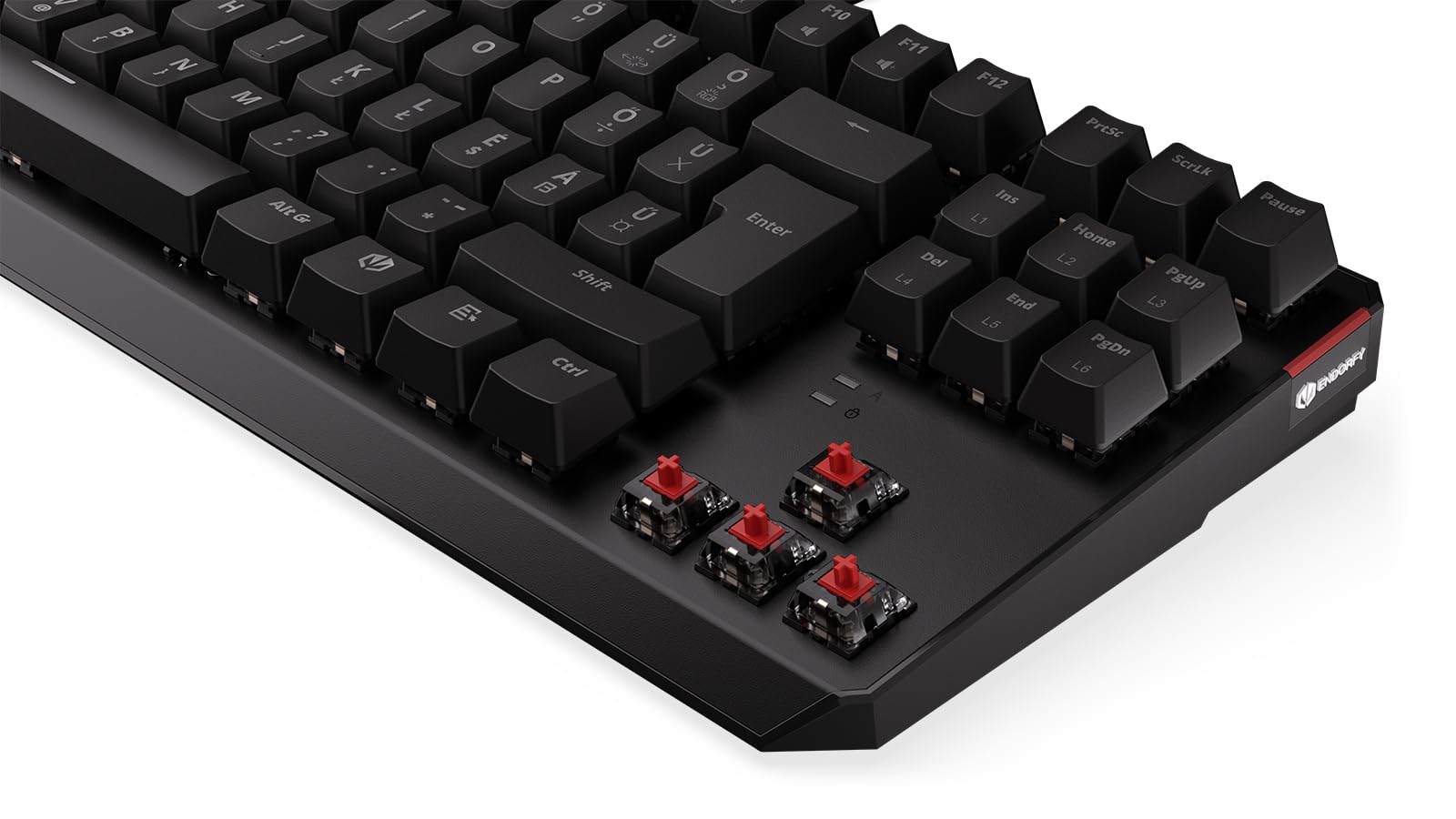 ENDORFY Thock TKL HU Red, Kailh Red przełączniki liniowe, TKL 80% Mechanical Keyboard, Hungarian Layout, ABS Keycaps | EY5E004