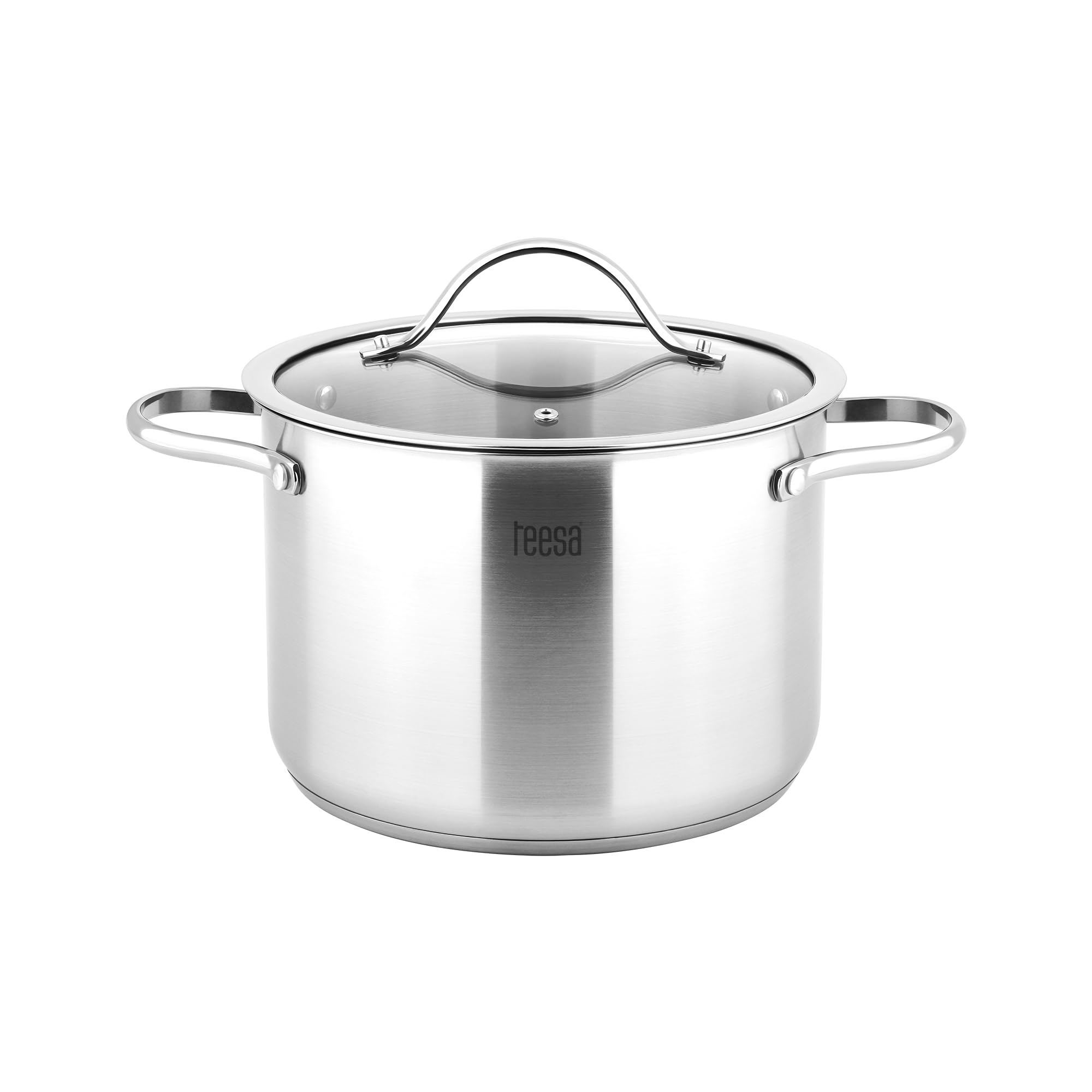 Teesa Set di pentole da 6 pezzi COOK EXPERT MASTER in acciaio inossidabile tipo 18/10 pratico misurino per tutti i tipi di pentole TSA0141