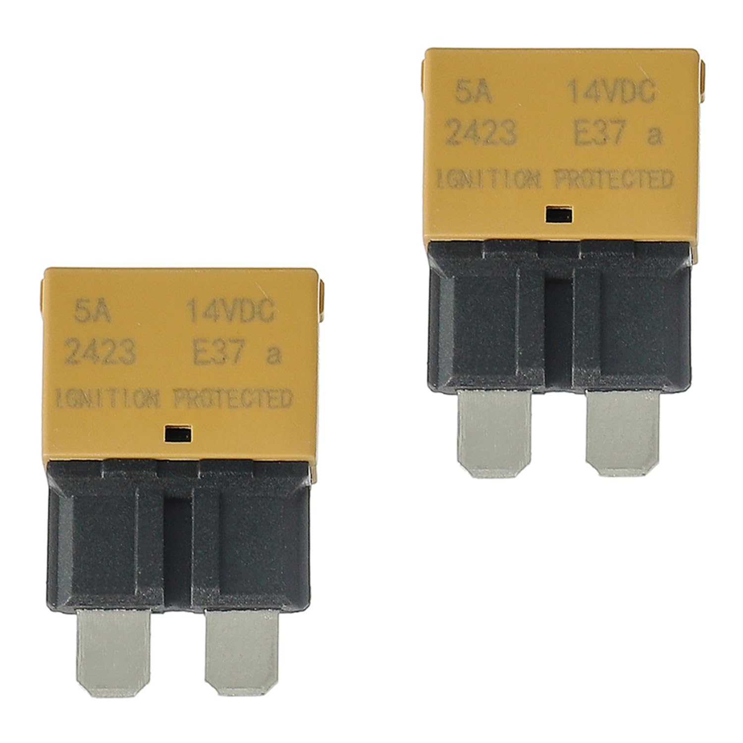 EPLZON 15A Automatic Reset Circuit Breaker - 12V-24V DC With Waterproof Cover (2-Pack)