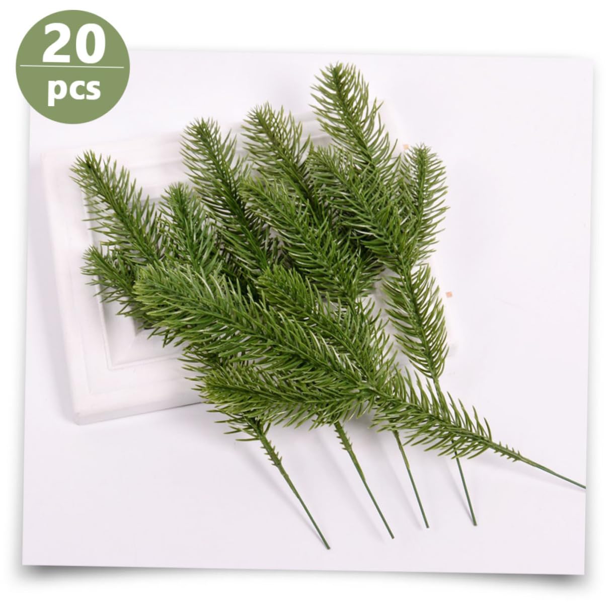 PRETYZOOM 40stücke Künstliche Tannenzweige Für Weihnachten Mit Gabeln Für -Dekoration Und Bastelprojekte Weihnachtsdeko Für Ihr Zuhause Und Feiern