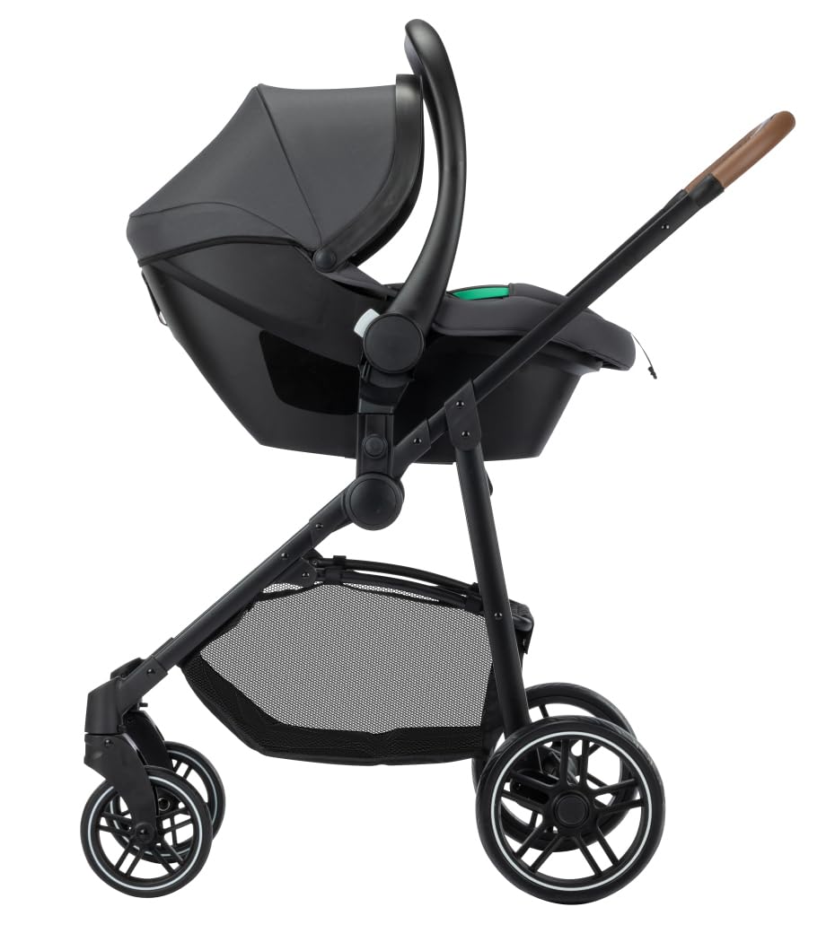 Bebeconfort Haze Trio Lux, Cochecito bebé 3 en 1, 0-4 años, Máx.22 kg, Asiento 2 en 1, Reversible y ligero, Silla de coche bebé i-Size, Plegado compacto, Cesta espaciosa, Mineral Graphite