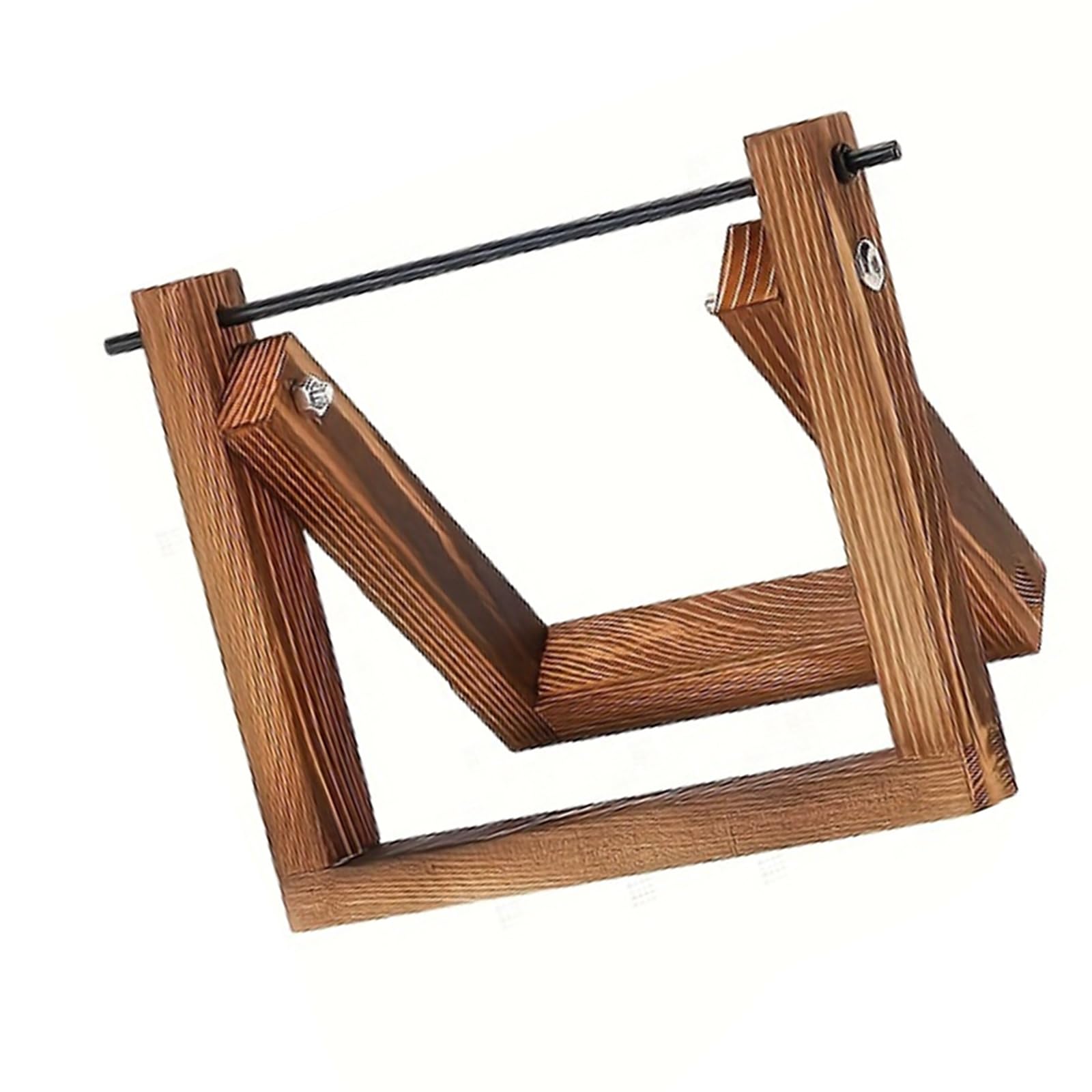 Hrtyvhin 360 Degree Rotating Wood Yarn Holder Desktop Yarn Dispenser Thread Spool Organiser Holder for Knitting Weaving Project Wood