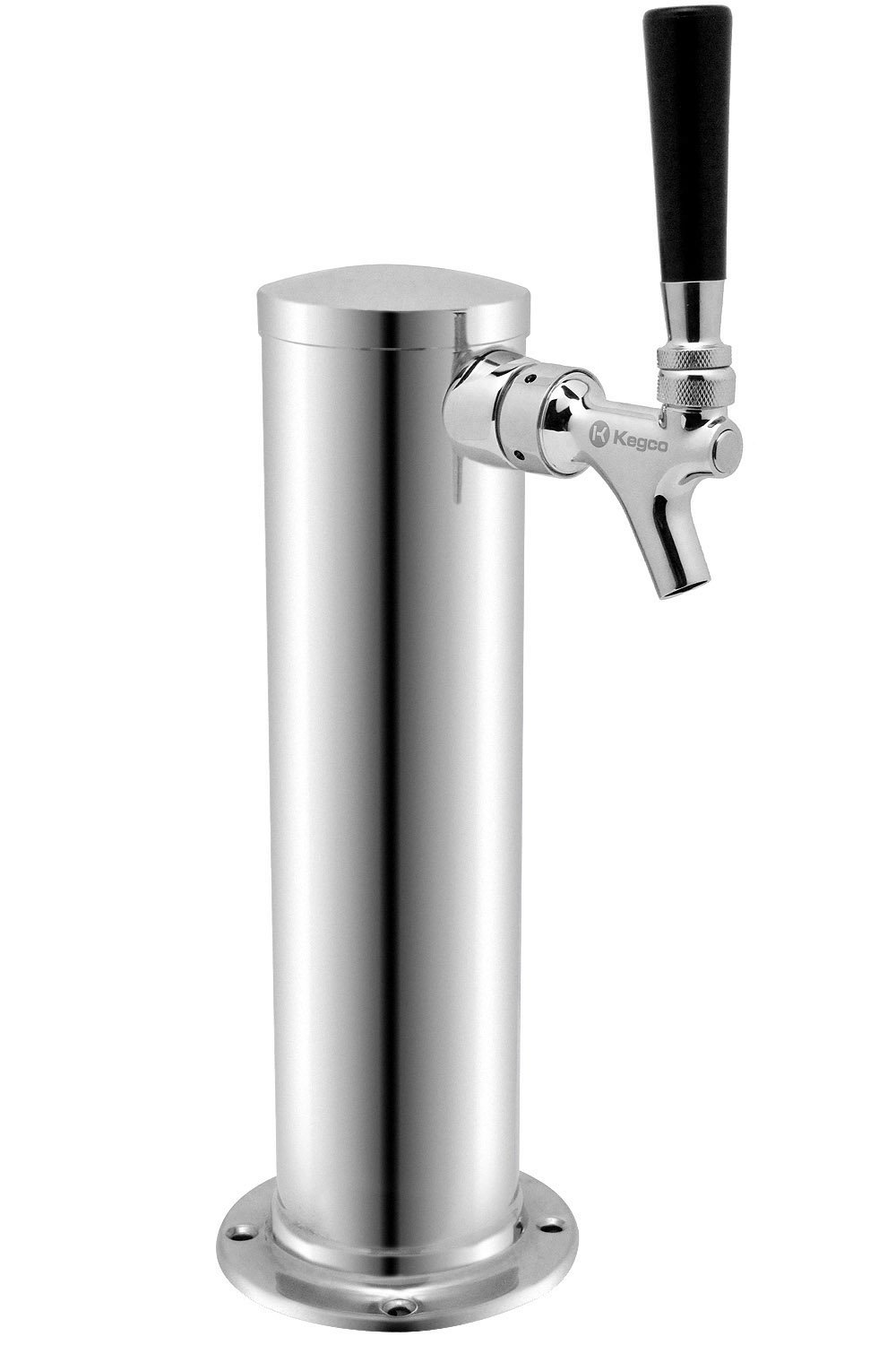 Kegco D4743T-ASC 100% All Stainless Steel Contact Keg Beer Tower Single Faucet