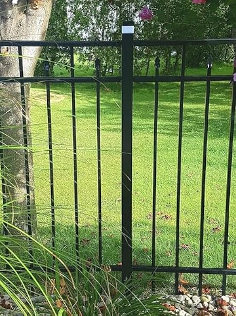 Solar LED 2In x 2In(5cm x 5cm) Fence Post Cap for Wrought Iron and Aluminum or Garden, Solar Fence Lights - 8 Pack (White Light)