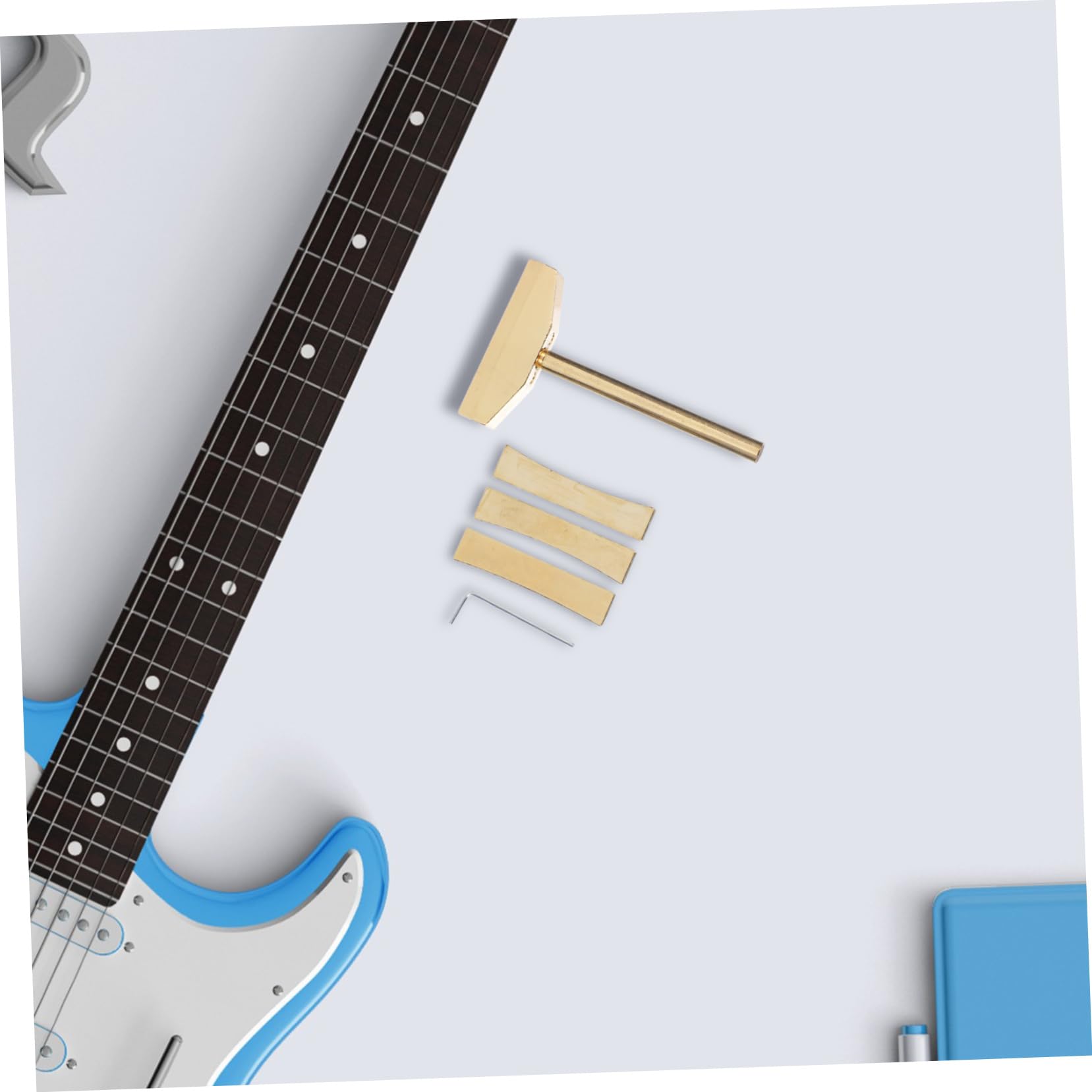 ibasenice 2sets Strumenti Per Installazione Fret Chitarra Con Inserti e Chiave Kit Professionale Per Luthier e Manutenzione Ukulele Facile Da Usare e Comodo Per Amatori e Professionisti