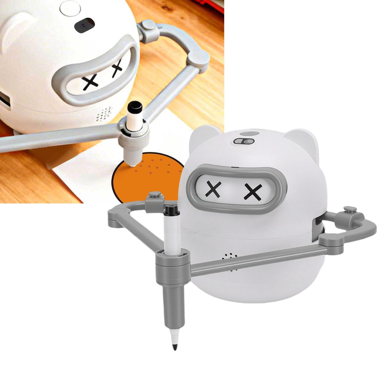 Asixxsix Robot de Dibujo para Niños, Reconocimiento de Cámara Interactiva de Voz, Desarrollo de Habilidades, Robot de Dibujo Educativo, de Mágico con 100 Tarjetas de , 12 Bolígrafos de Colores, 2000