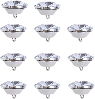 rosenice 20 Stücke 25mm Strass Kristall Diamant Knöpfe zum Nähen für Kleidung Sofa Polster Kopfteil Deko