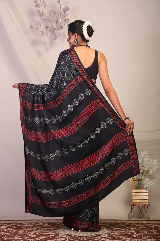 Anuttara black bhagalpuri silk saree – image 2