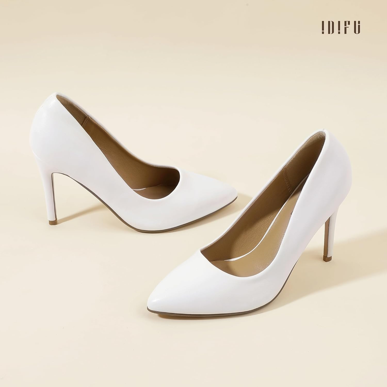 IDIFU Women's IN4 Classic Pointed Toe High Heels Pumps Wedding Dress Office Shoes - Image 5