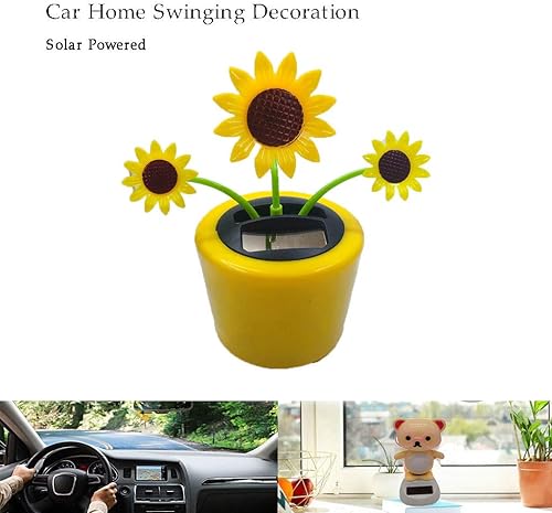 Miniatura 4 de Juguetes de baile con energía solar, girasol, juguete oscilante para automóvil, decoración de alféizar de ventana para vacaciones, tablero de