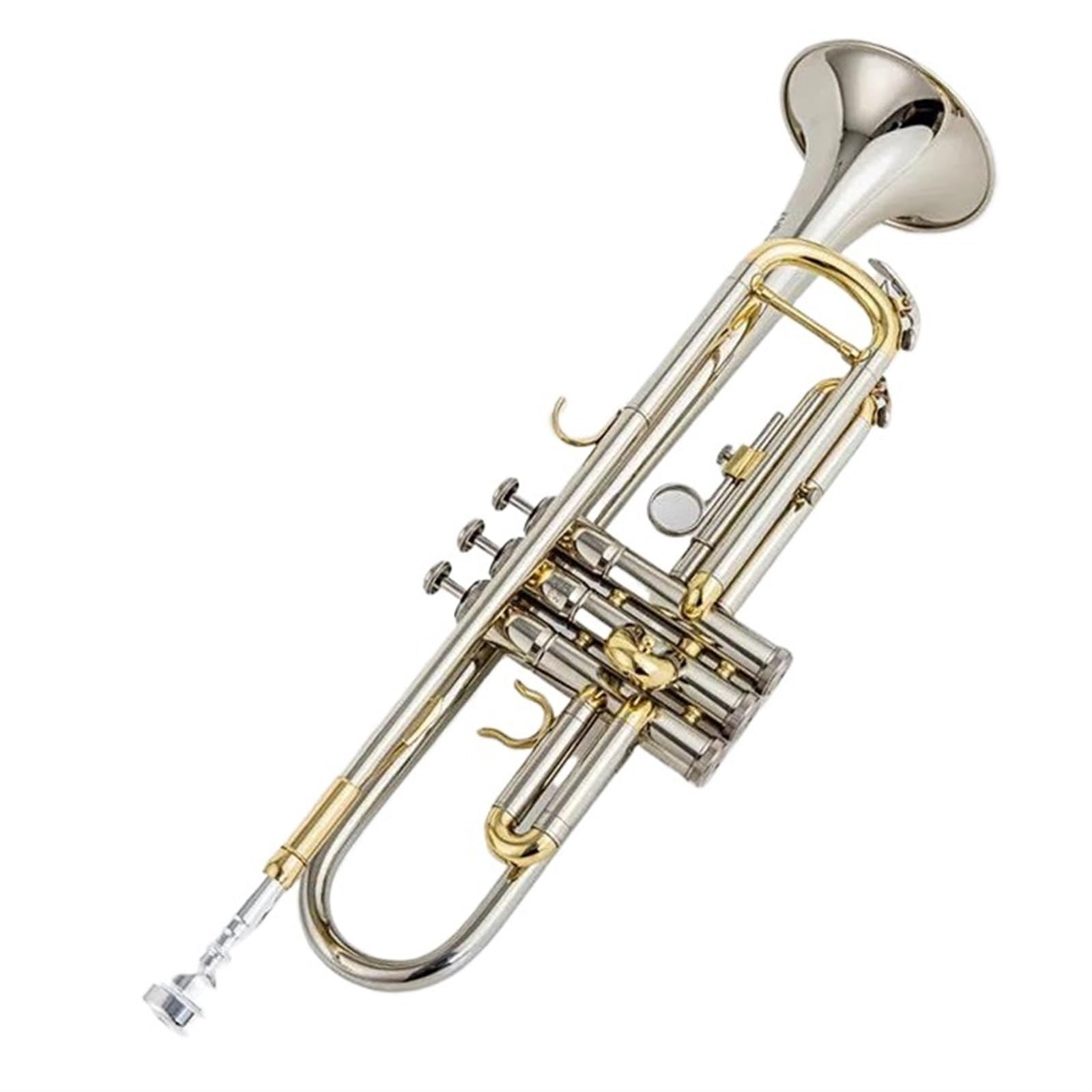 Standardowa Trąbka Instrument Bb Trumpet B Flat Mosiądz Srebrny Pozłacany Profesjonalny Instrument Muzyczny Trąbka Ze Skórzanym Etui
