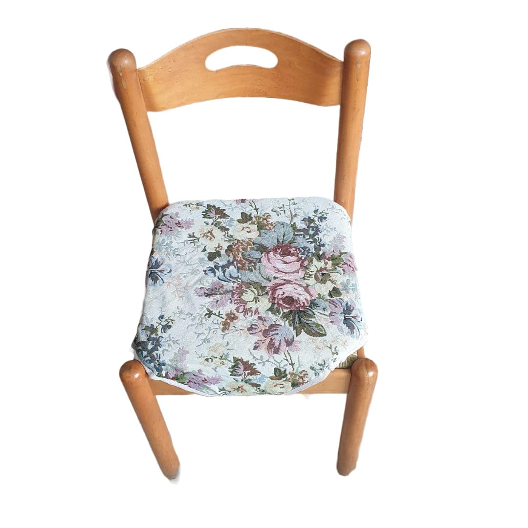 LARA MORADA - Set 2 Cuscini Coprisedie Cucina, Con Volant