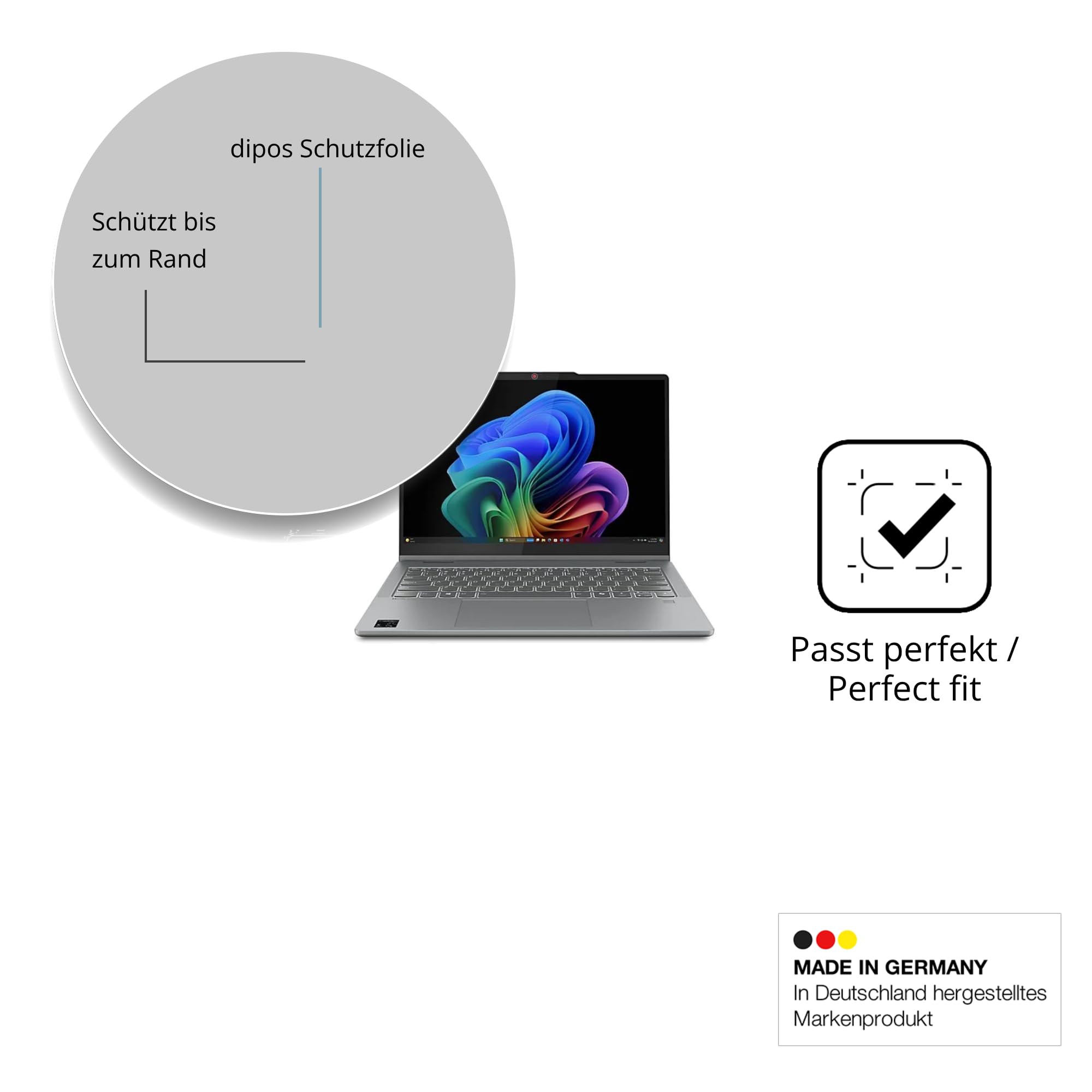 dipos Pellicola Privacy per Lenovo IdeaPad 5 2-in-1 14 Zoll