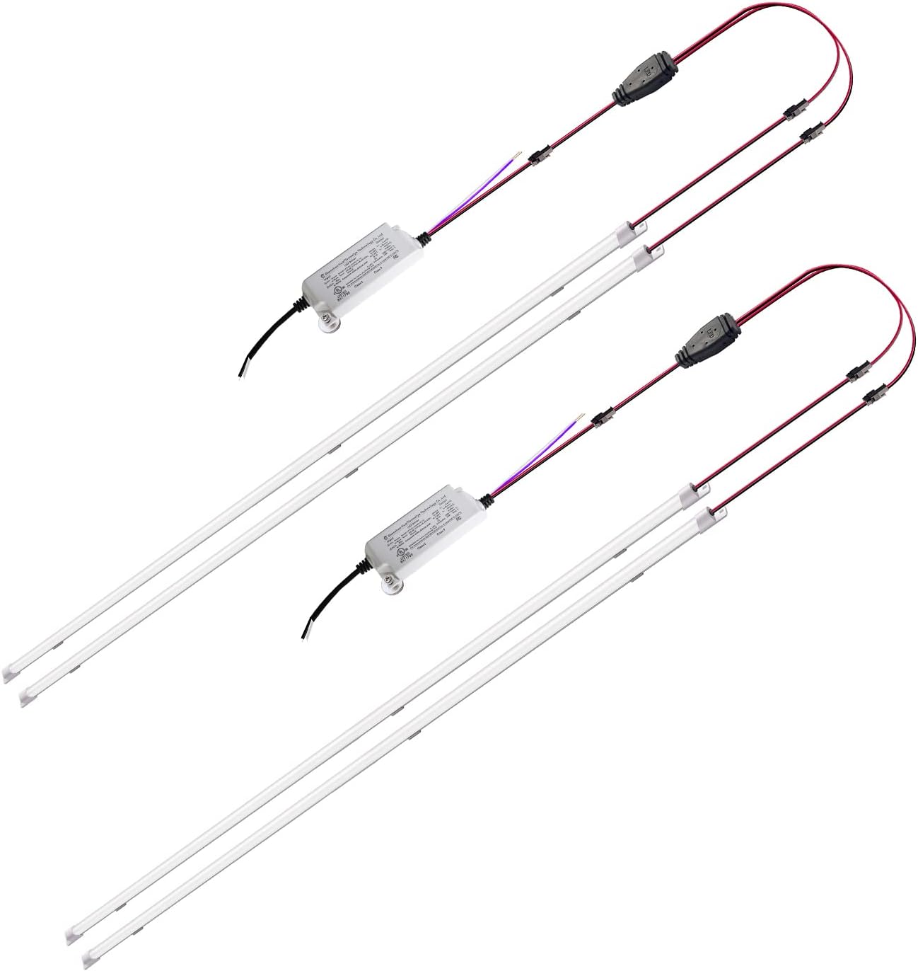 2Pack LED Retrofit Kit 2x4 FT,36W Magnetic Troffer Retrofit Kit,5000K Daylight White,5400LM,0-10V Dimmable, T8 T10 T12 Fluorescent Replacement, UL Cert, Quick Easy Install 36w5000k