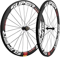 Vista 3 de Superteam - Juego de ruedas de 1.969 in, 700 C, 0.906 in de ancho, para ciclismo y carreras, de carbono