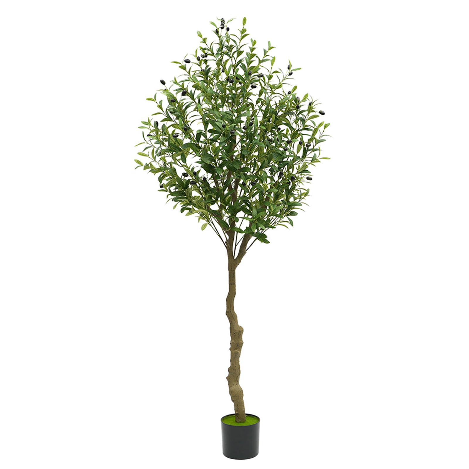 Olivo Artificial 180cm Realista, Planta Artificial con Maceta, Árbol Falso | Resistente a Rayos UV, Ideal Para Salón, Oficina, Balcón, Interior y Exterior, Sin Mantenimiento