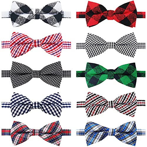 Dog Bow Ties, 10pcs KOOLMOX Dog Bowties, Dog Neck Ties With Adjustable Dog Bow Tie Collar, Plaid Puppy Bow Tie For Small Medium Boy Girl Dogs Cats Pet Summer Gifts Holiday Costume Grooming Accessories Dog Bow Ties, 10pcs KOOLMOX Dog Bowties, Dog Neck Ties With Adjustable Dog Bow Tie Collar, Plaid Puppy Bow Tie For Small Medium Boy Girl Dogs Cats Pet Summer Gifts Holiday Costume Grooming Accessories