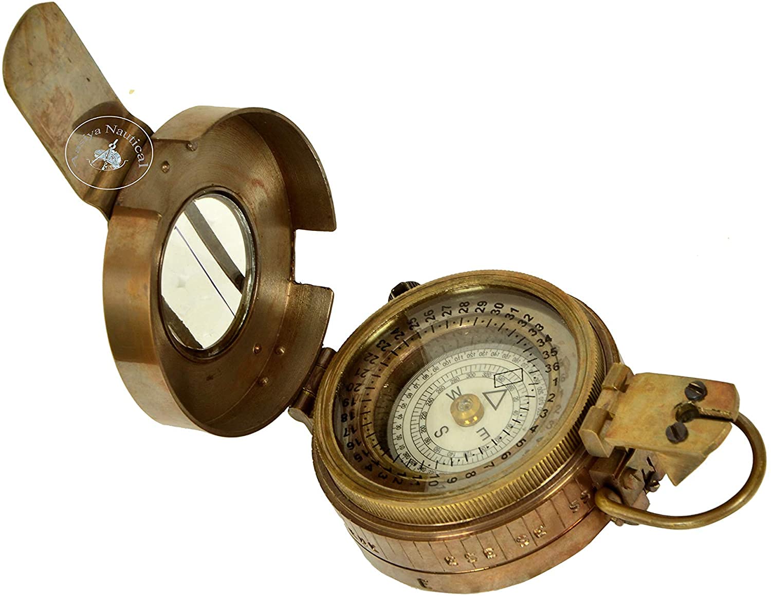 Vintage Compass Militar Navegación Marina Armada Dispositivos Bolsillo Navegación Nautica Instrumento