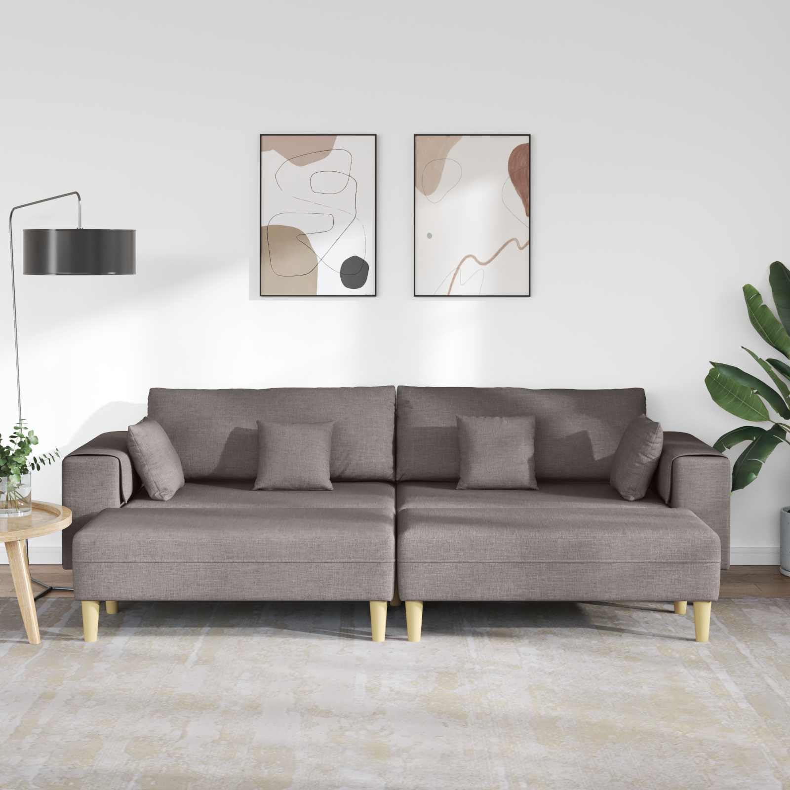 Nowoczesna sofa z kretem, 3 sztuki | Czyste linie, minimalistyczny design, w zestawie poduszka do salonu