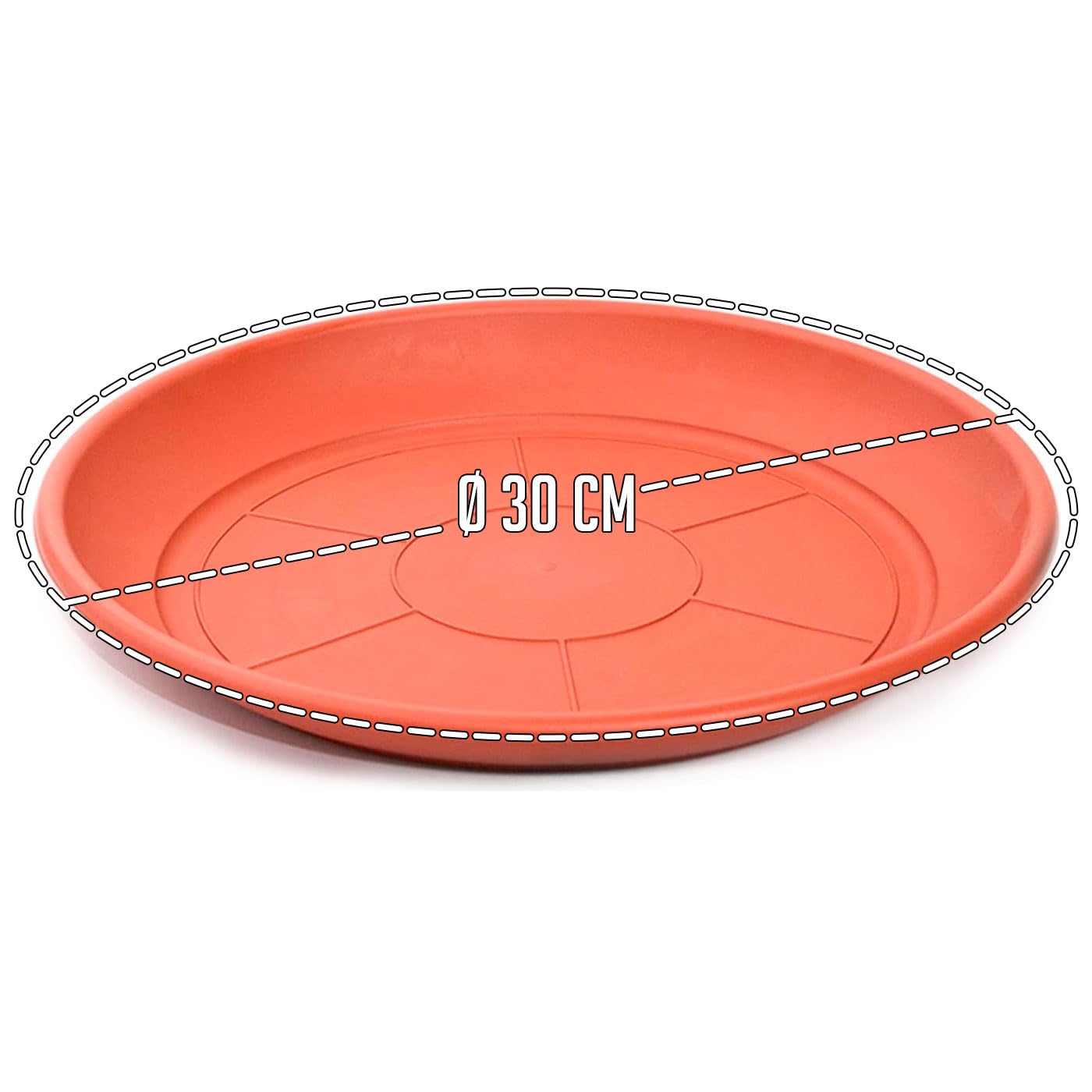 Acan Confezione da 4 piatti in plastica per vasi da 20/25 cm