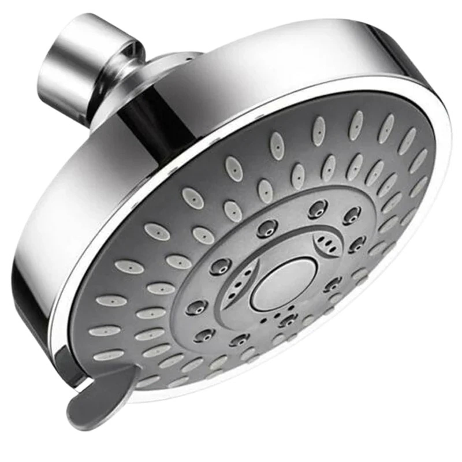 Shower Head High Pressure Sprayer 4 Inch 5 Setting Adjustable Rainfall Wall-Mounted Bathroom Fixture Faucet Replacement Parts