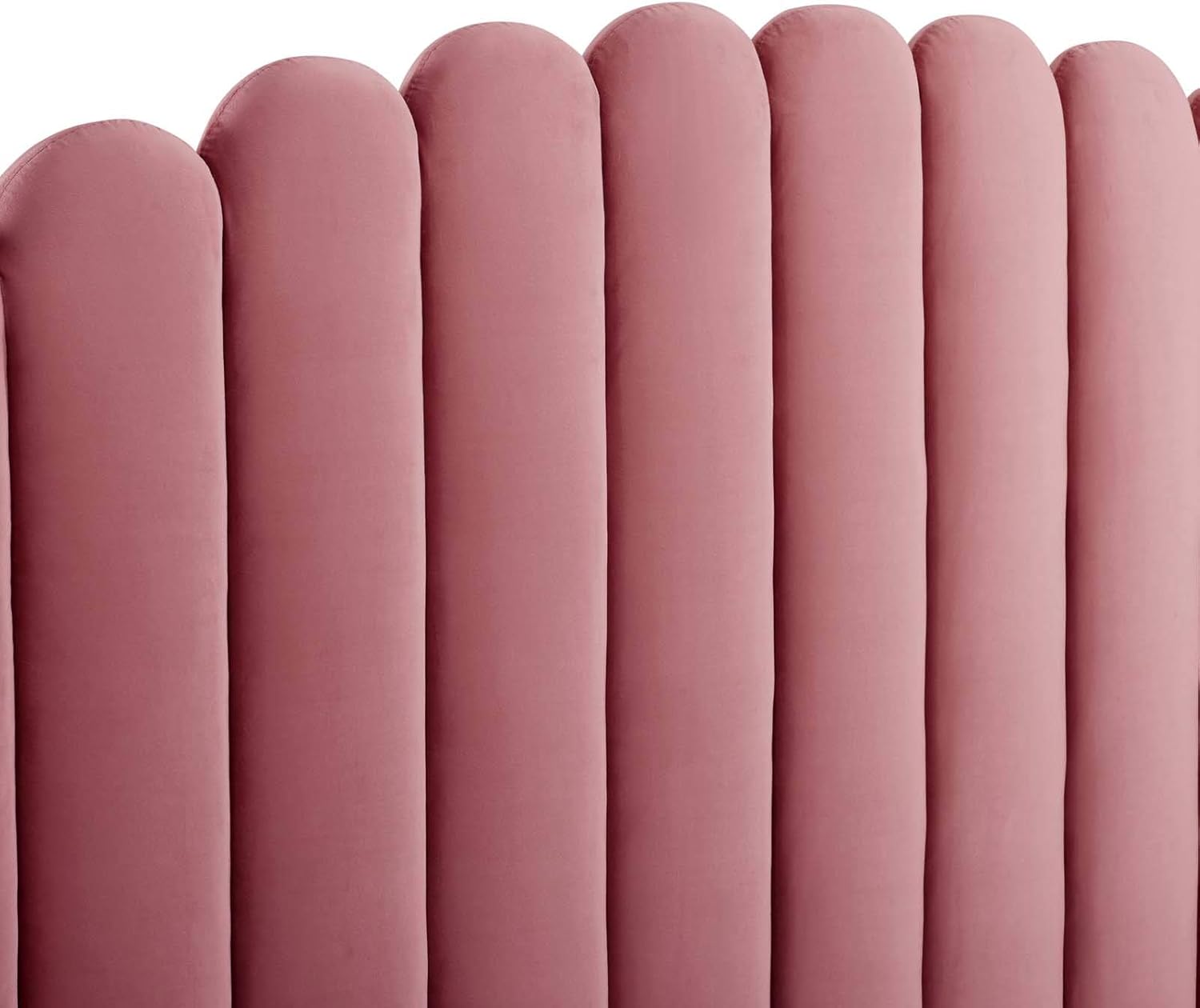 Modway MOD-6282-DUS Lana Queen Performance Velvet Wingback Platform Bed, Dusty Rose