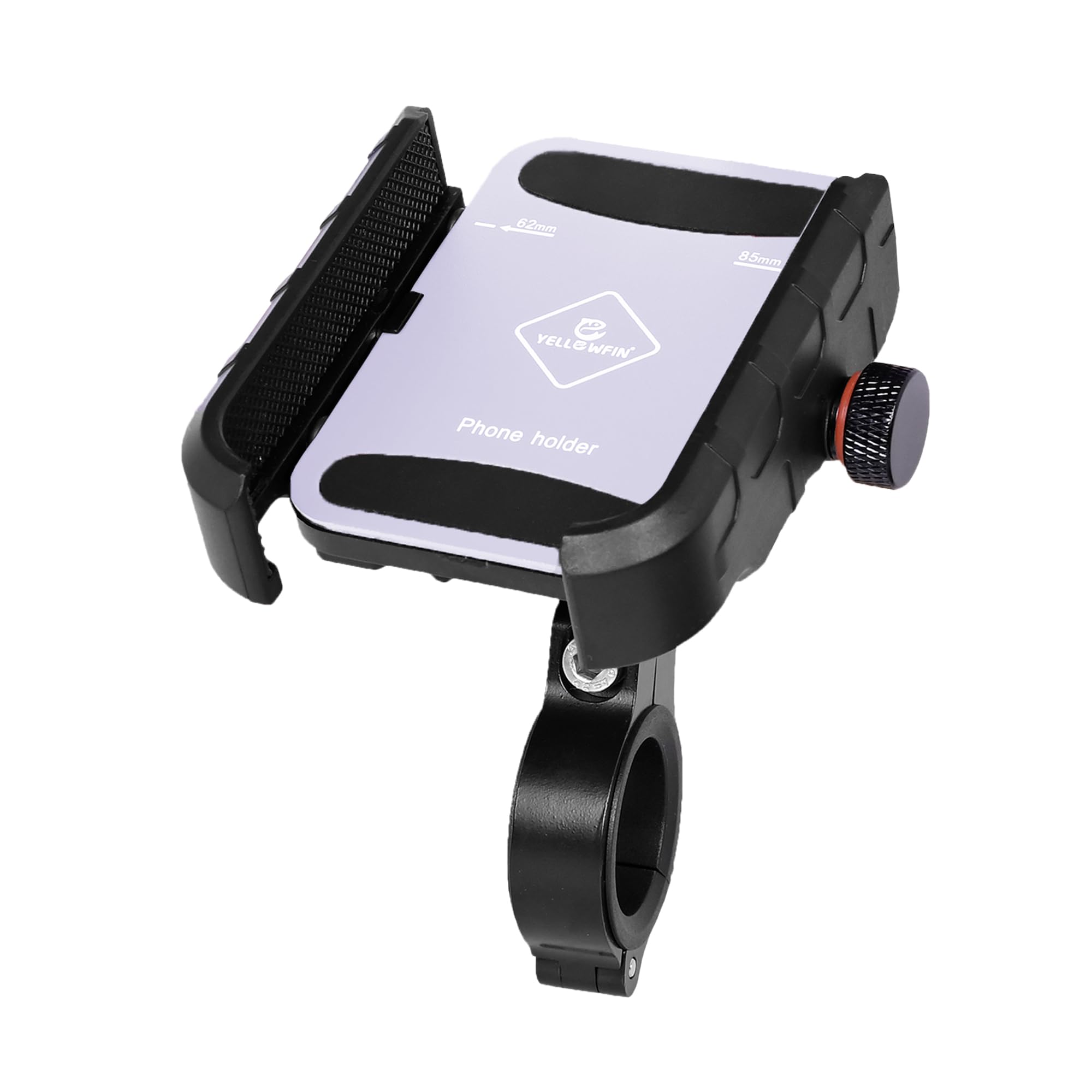 YELLOWFIN Jaw Grip Waterproof Bike | Motorcycle | Scooter | Cycle | Bicycle Mobile Phone Holder Mount with 360° Rotation for Maps and GPS Navigation (M8S Silver)-image-25