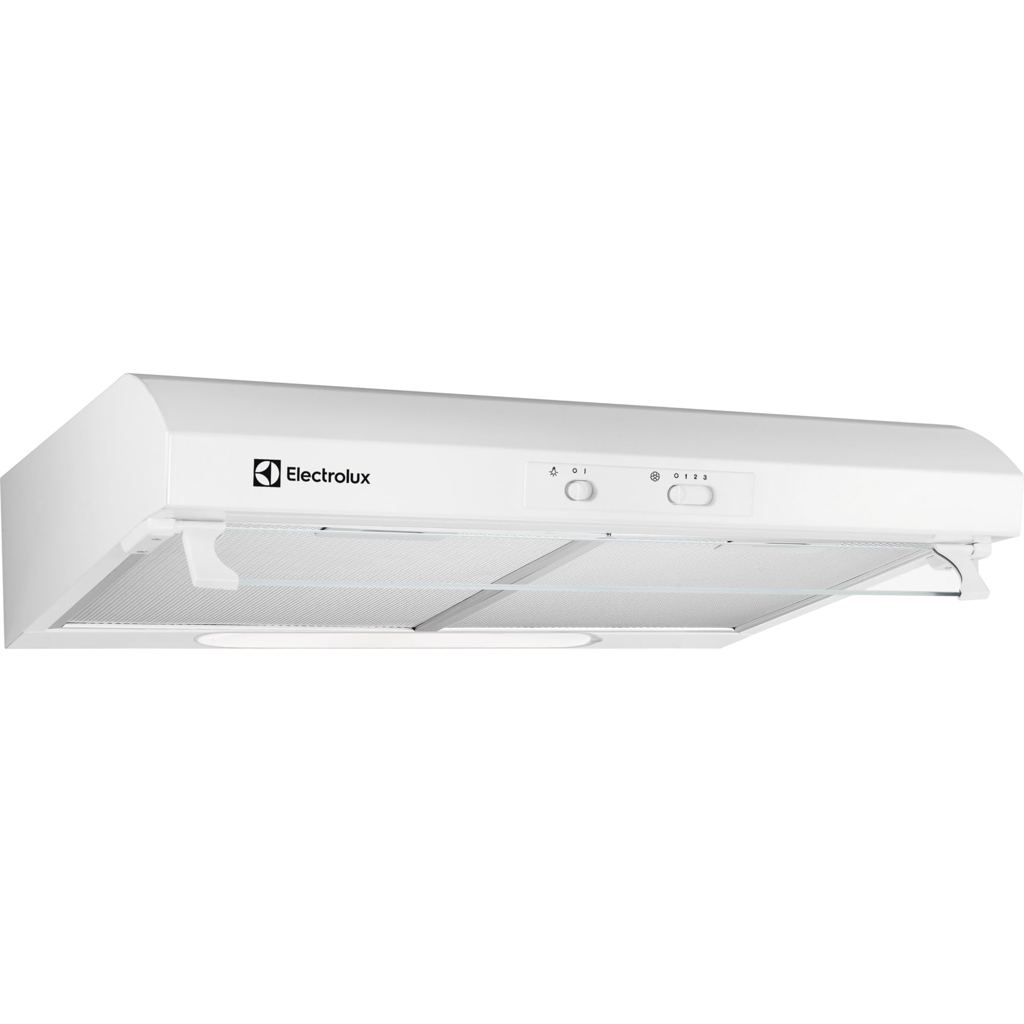 Electrolux LFU226W Campana Extractora Convencional, Serie 300, 60, cm, 71dB(A), 3 Niveles de Potencia, Filtro Antigrasa, Luces LED, Blanca, Clase D