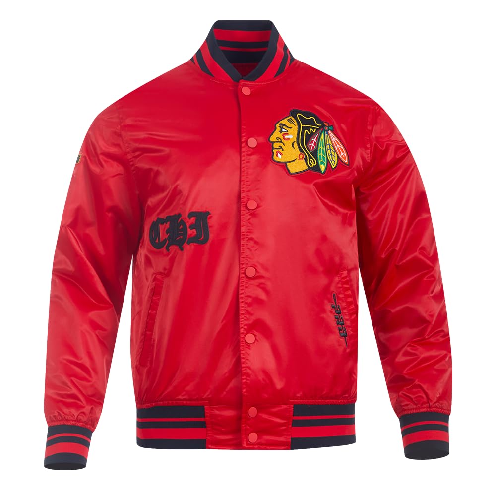 Pro Standard Mens NHL Old English Satin Jacket