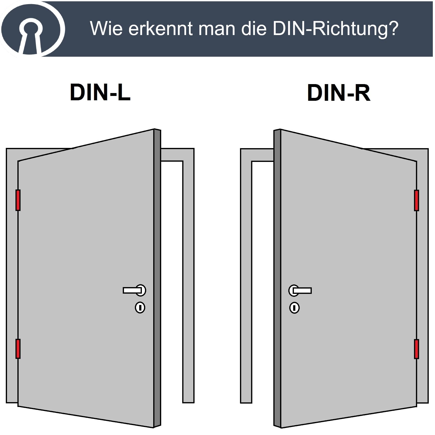 Office-Glastürschloss A rund | V2A Edelstahl matt | UV/OL (unverschließbar) (ohne Drücker, DIN-Rechts)