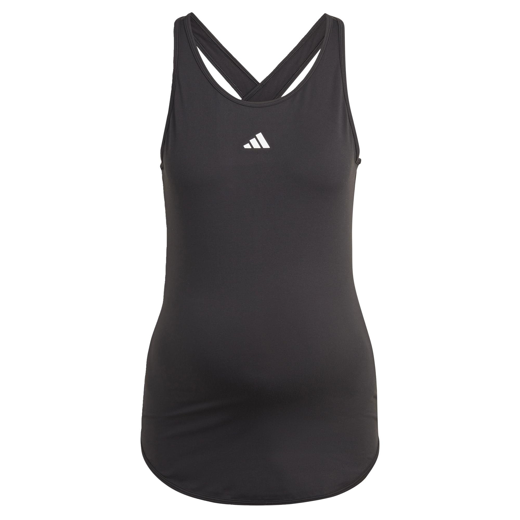 adidas Women's AEROREADY Train Essentials Slim-Fit Tank Top (Maternity), Black/White, XS
