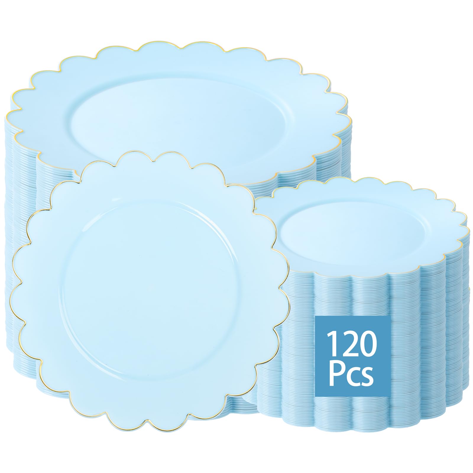 Gold Rim Disposable Plates - Party & Wedding Plates -15 Gold Rim Disposable Plates - Party & Wedding Plates -15