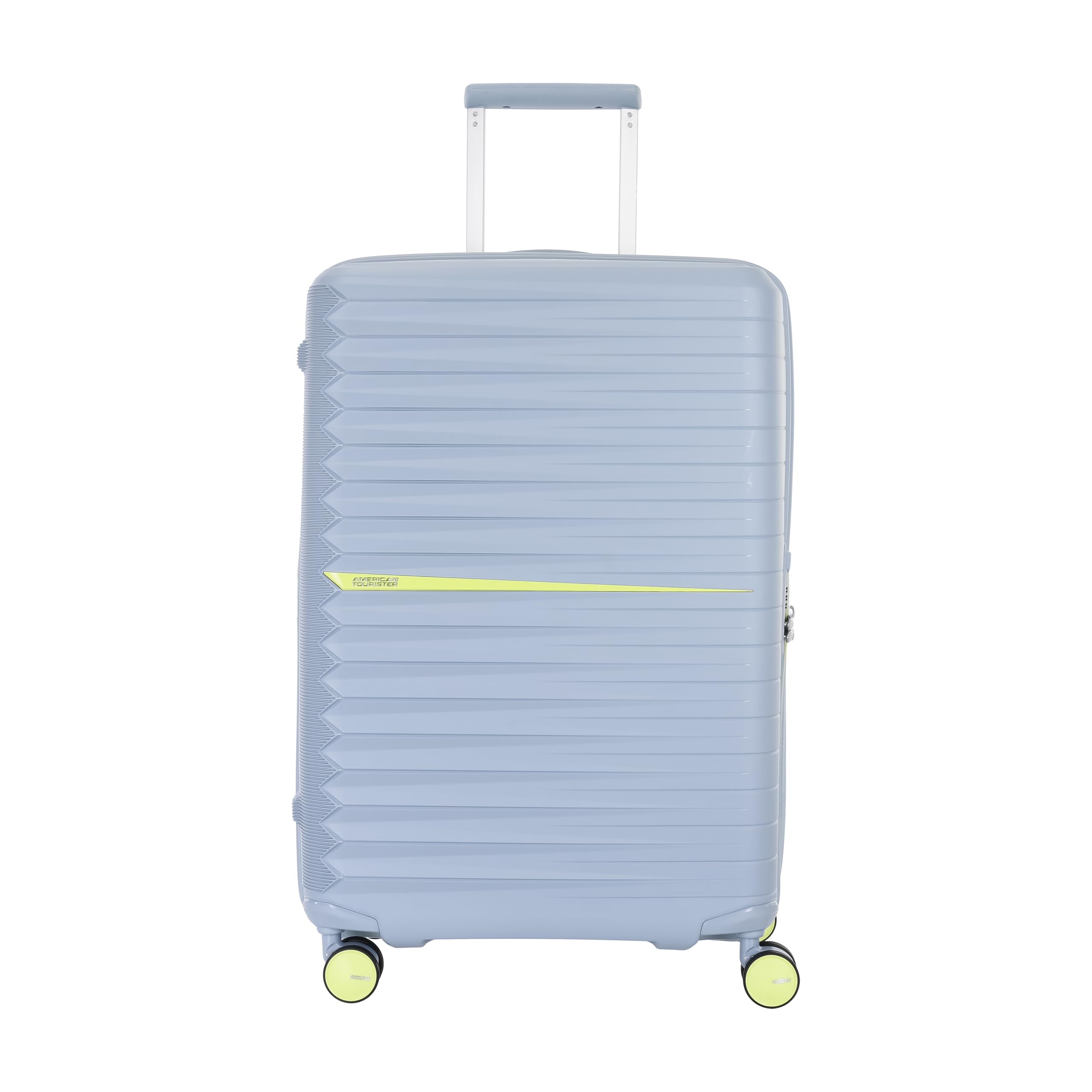 american tourister Fastforward 55 CM Cabin Luggage with TSA Lock & 8 Double Spinner Wheels/Trolley Bag for Travel/Small Hard-Sided PC Suitcase for Holiday/Luggage Bag for Men & Women - Blue & Lemon-picture-23
