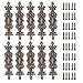 HERCHR Retro Carved Furniture Edge Cover Guard, 10Pcs Antique Metal Box Corner Protector with Screws Decorative Wooden Box Corner Guard