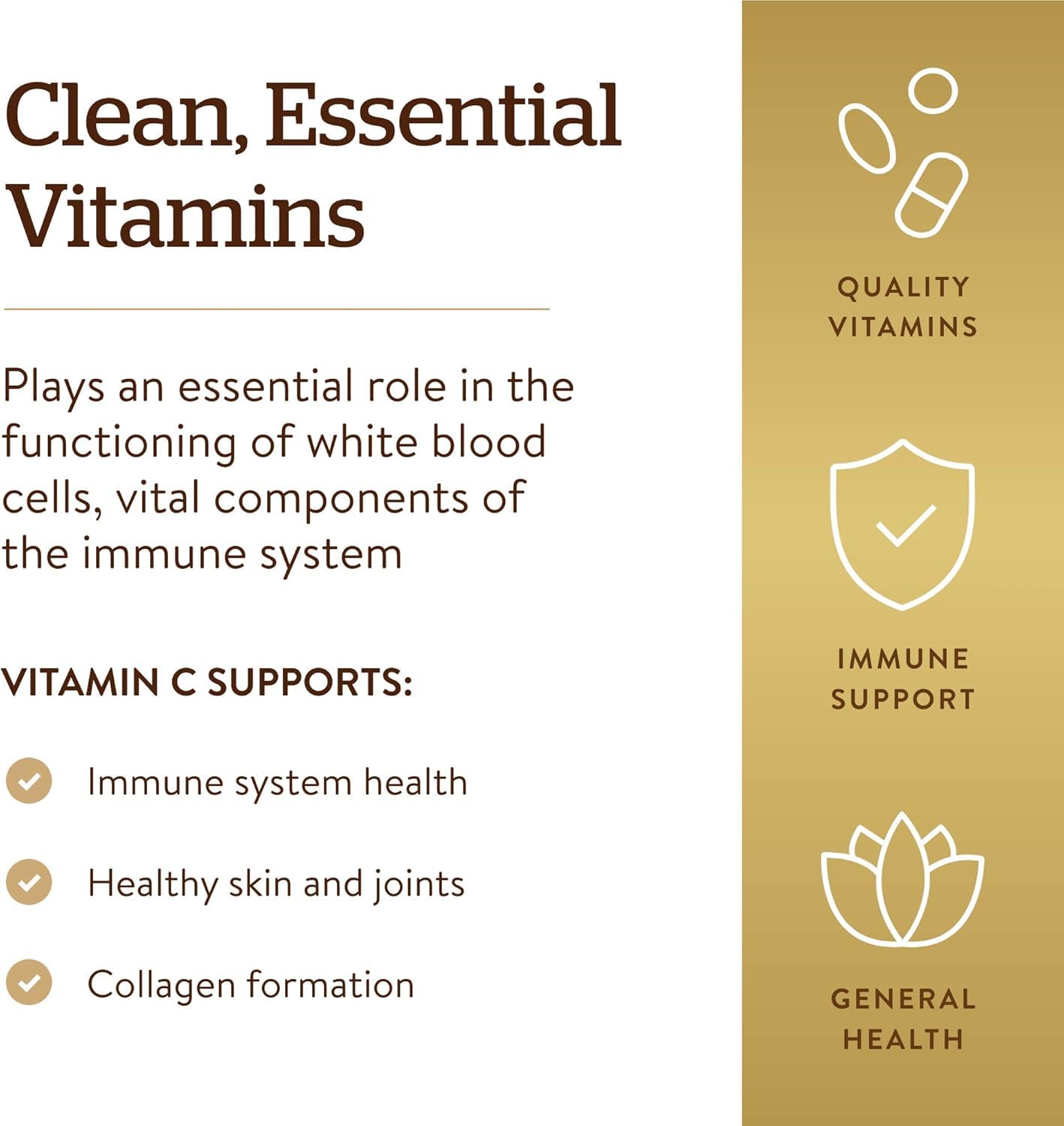 Solgar Vitamin C 1000mg, 100 Tablets, High-Strength Immune and Collagen Support, Antioxidant Vitamin for Daily Wellbeing, Over Three-Month Supply, Suitable for Vegetarians and Vegans