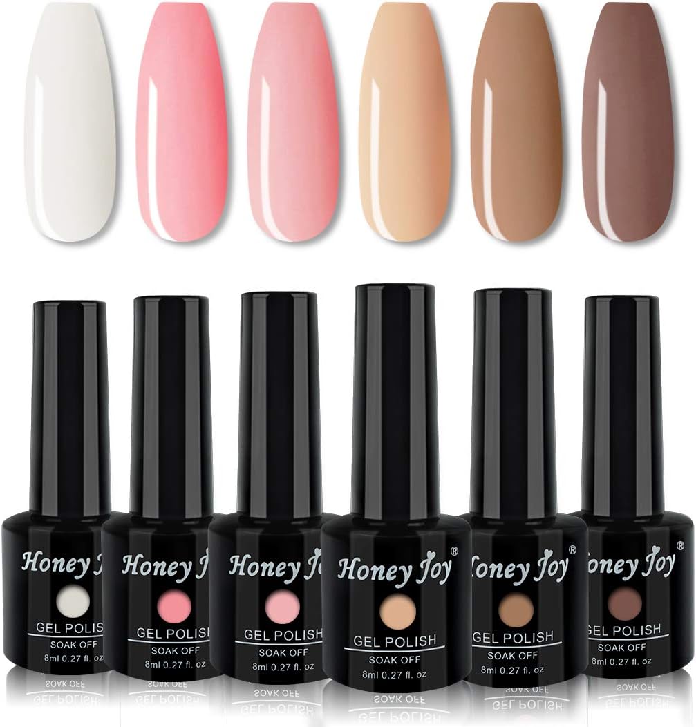 Amazon Honey Joy ゲル マニキュア キット セット ソーク オフ UV LED ジェル ネイル ラッカー 6 カラー x