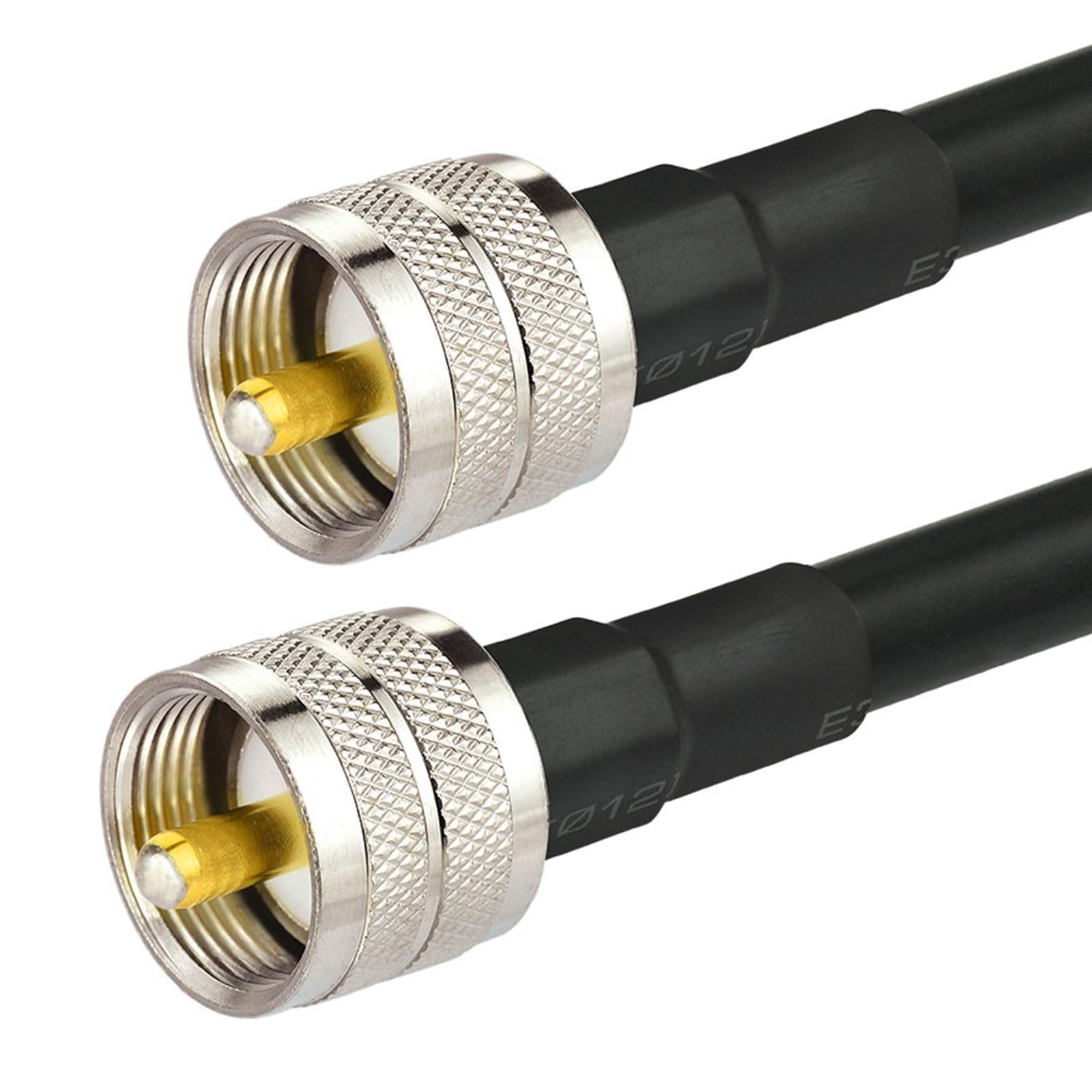 Superbat Cable coaxial CB de 30 pies KSR 400 UHF PL-259 UHF Cable coaxial macho de baja pérdida de 50 ohmios CB para radioaficionado CB Amateur Radio SWR Medidor Analizador de antena