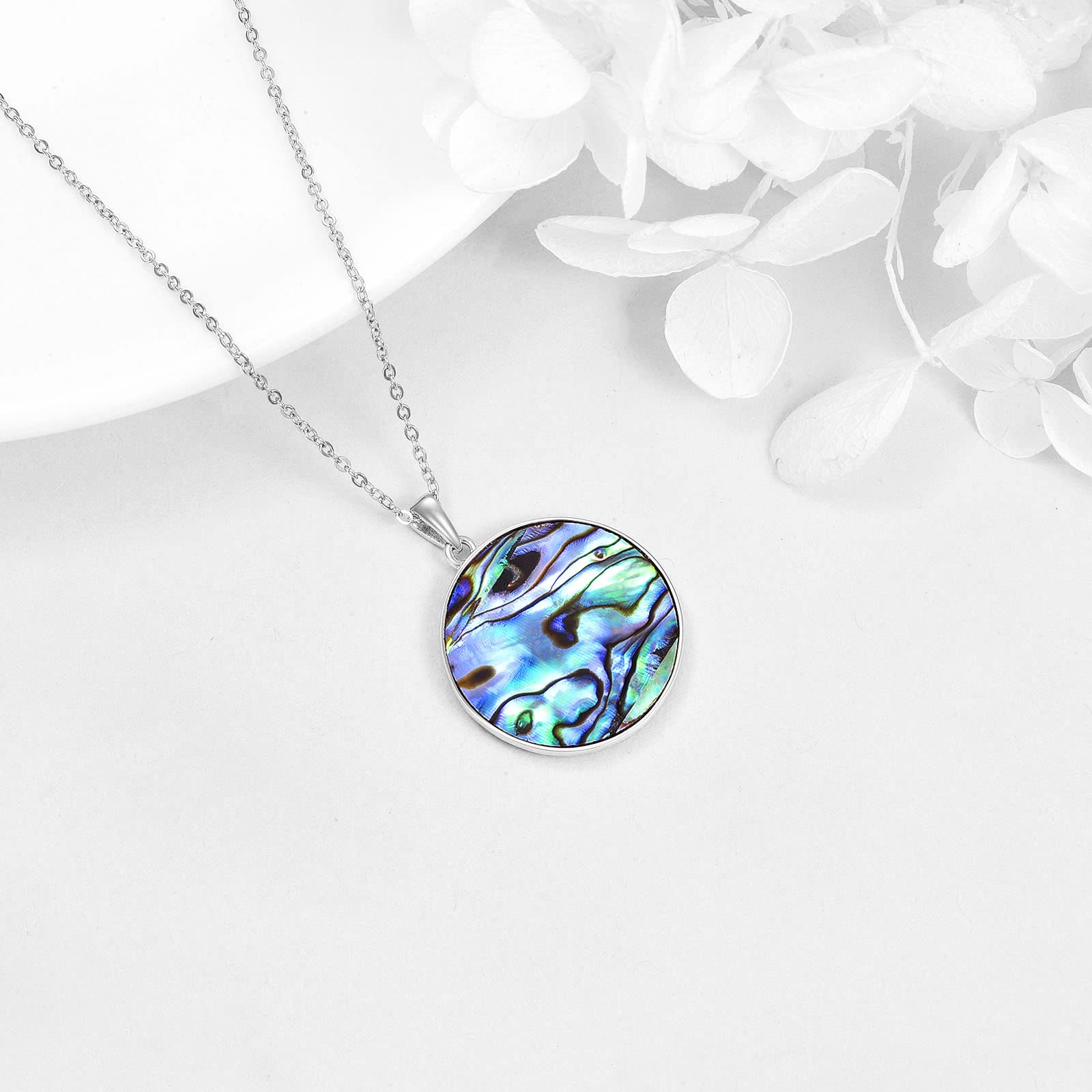 YFN Collana Egiziano Argento Sterling Ciondolo Egitto Protezione Gioielli Conchiglia Abalone Egitto Regalo per Donna Bambina Uomo